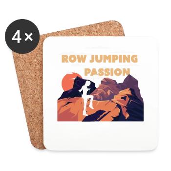 Passion pour le saut à la corde - Dessous de verre (lot de 4) - blanc - Devant