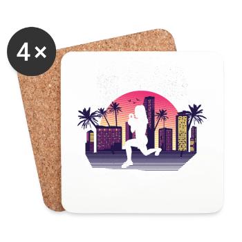 California Palms HIIT - Coasters (set of 4) - white - Front