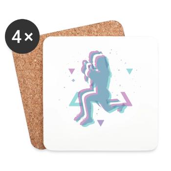 Vaporwave Universe HIIT - Coasters (set of 4) - white - Front