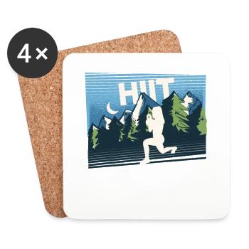 HIIT Fitness Woman - Coasters (set of 4) - white - Front