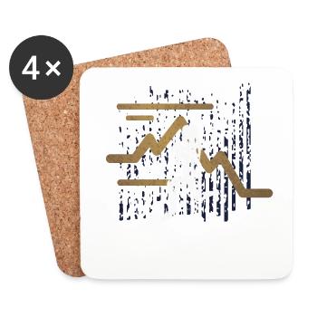 HIIT Fitness Woman - Coasters (set of 4) - white - Front
