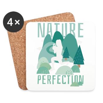 HIIT Fitness Woman - Coasters (set of 4) - white - Front