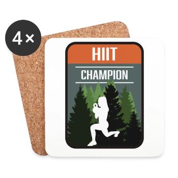 HIIT Champion - Coasters (set of 4) - white - Front