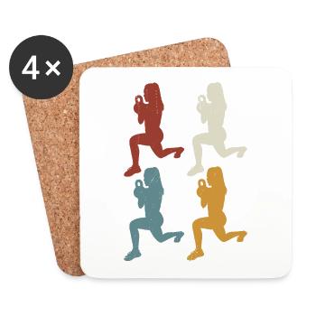 Retro HIIT - Coasters (set of 4) - white - Front
