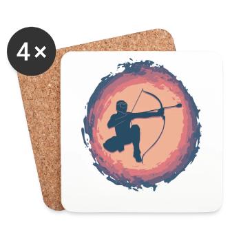 Splash Arrowtag - Untersetzer (4er-Set) - Weiß - Vorne