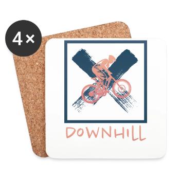Grunge Descente - Dessous de verre (lot de 4) - blanc - Devant