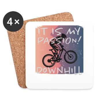 Grunge Descente - Dessous de verre (lot de 4) - blanc - Devant
