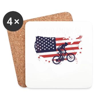 American Flag Downhill - Coasters (set of 4) - white - Front