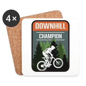 Champion de descente - Dessous de verre (lot de 4) - blanc - Devant