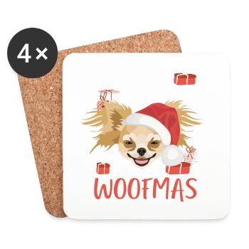 Chihuahua Merry Christmas - Coasters (set of 4) - white - Front