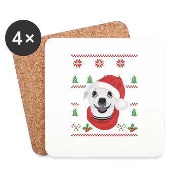Chihuahua Merry Christmas - Coasters (set of 4) - white - Front
