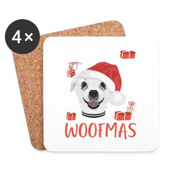 Chihuahua Merry Christmas - Coasters (set of 4) - white - Front
