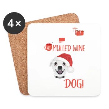 Chihuahua Mulled Wine Christmas - Coasters (set of 4) - white - Front