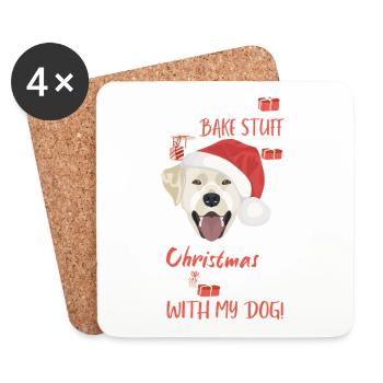 Labrador Merry Christmas - Coasters (set of 4) - white - Front
