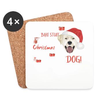 Labrador Merry Christmas - Coasters (set of 4) - white - Front