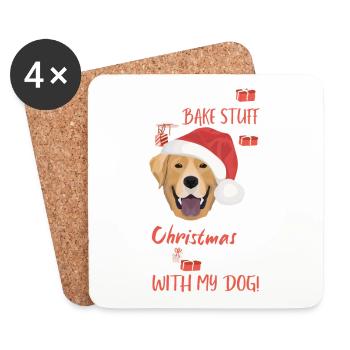 Labrador Merry Christmas - Coasters (set of 4) - white - Front