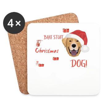 Labrador Merry Christmas - Coasters (set of 4) - white - Front