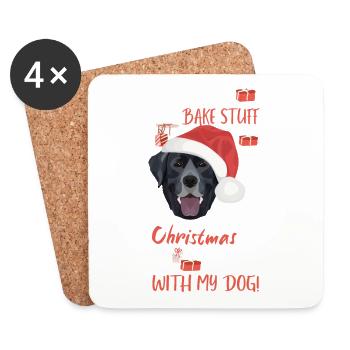 Labrador Merry Christmas - Coasters (set of 4) - white - Front