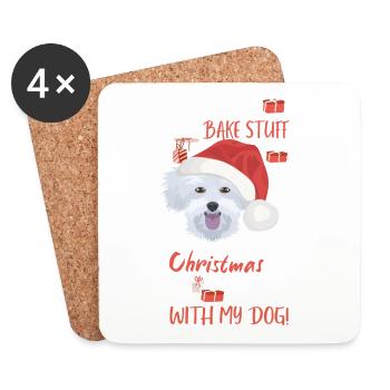 Malteser Joyeux Noël - Dessous de verre (lot de 4) - blanc - Devant
