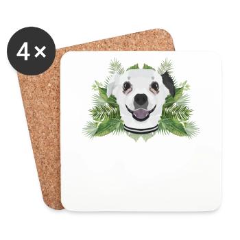 Tropical Chihuahua - Dessous de verre (lot de 4) - blanc - Devant