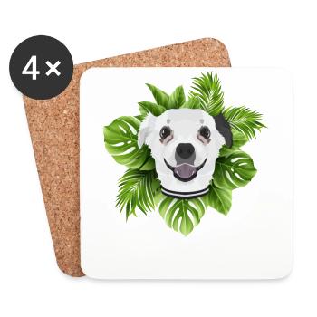Tropical Chihuahua - Dessous de verre (lot de 4) - blanc - Devant