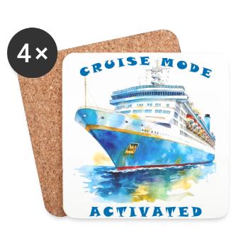 Cruise mode activated - Cruising Vacation - Coasters (set of 4) - white - Front