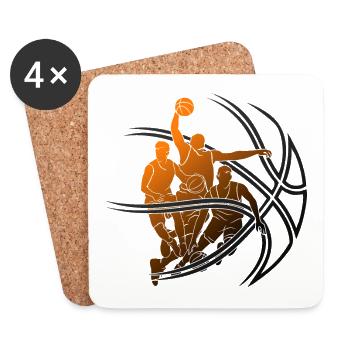 JOUEUR DE BASKET-BALL COOL BASKET-BALL JOUEUR DE BASKET-BALL - Dessous de verre (lot de 4) - blanc - Devant