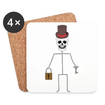 Castle Mr. Ghost Ghost Midnight Ghost - Coasters (set of 4) - white - Front