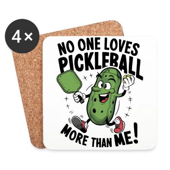 No One Loves Pickleball More Than Me - Untersetzer (4er-Set) - Weiß - Vorne