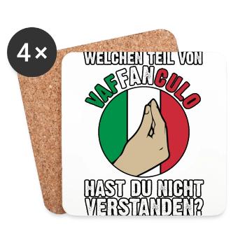 Italien Italiener Vaffanculo - Untersetzer (4er-Set) - Weiß - Vorne