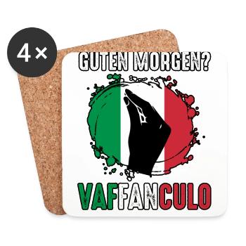 Italien Italiener Vaffanculo - Untersetzer (4er-Set) - Weiß - Vorne