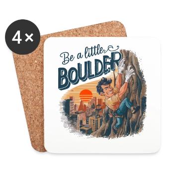 Bouldern Felsklettern Klettersport - Untersetzer (4er-Set) - Weiß - Vorne