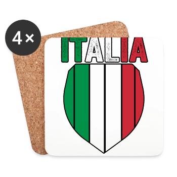 Italia Italian Italian Italy - Coasters (set of 4) - white - Front