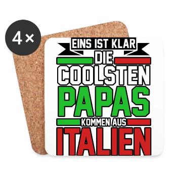 Italia Italian Dad Father Italian Italy - Coasters (set of 4) - white - Front