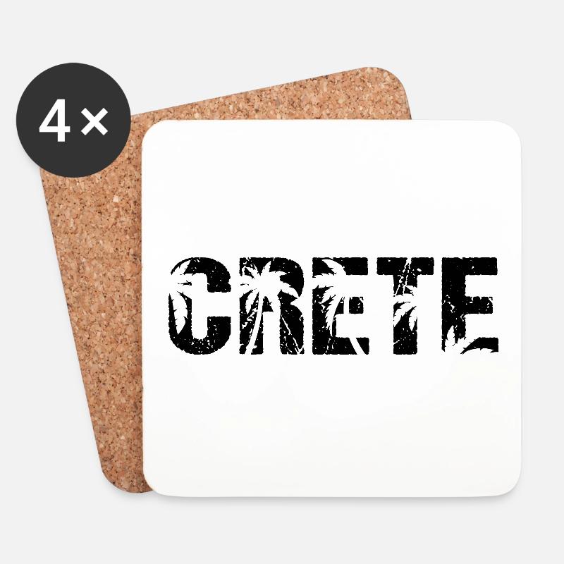 Crete Griechenland Insel Kreta - Untersetzer (4er-Set) - Weiß