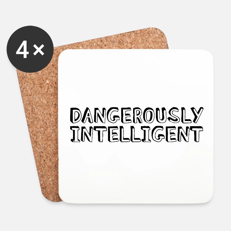 Dangerously Intelligent - Coasters (set of 4) - white