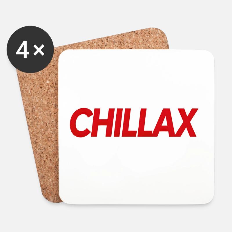 Chillax - Untersetzer (4er-Set) - Weiß