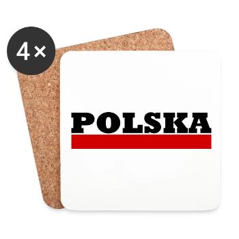 Polen - Polska - Poland - Polen Flagge - Untersetzer (4er-Set) - Weiß - Vorne
