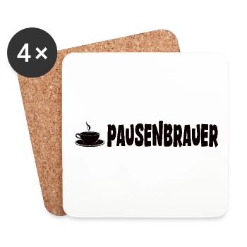 coffee lustig spruch - Untersetzer (4er-Set) - Weiß - Vorne