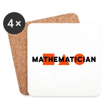 Mathematician (square, triangle, circle) - Coasters (set of 4) - white - Front