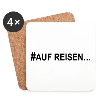 Auf Reisen - Untersetzer (4er-Set) - Weiß - Vorne