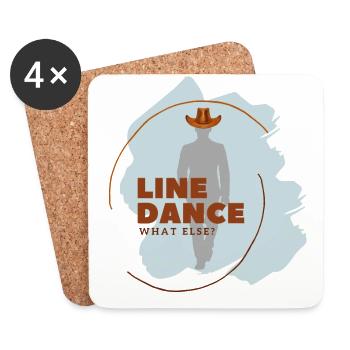 Line Dance What else - Coasters (set of 4) - white - Front