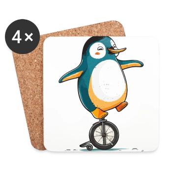 Circus Penguin - Coasters (set of 4) - white - Front