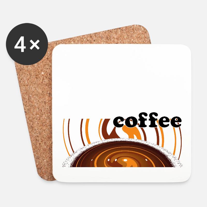Kaffee, das dufte Getränk. - Untersetzer (4er-Set) - Weiß
