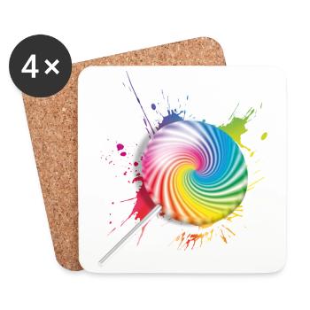 Lollipop - Coasters (set of 4) - white - Front