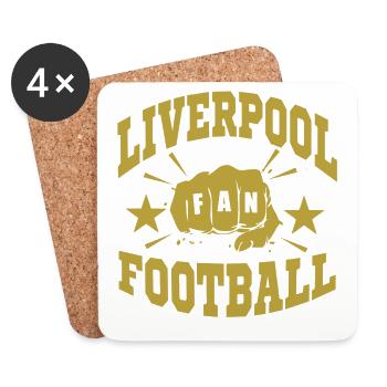 Liverpool_Fan - Untersetzer (4er-Set) - Weiß - Vorne
