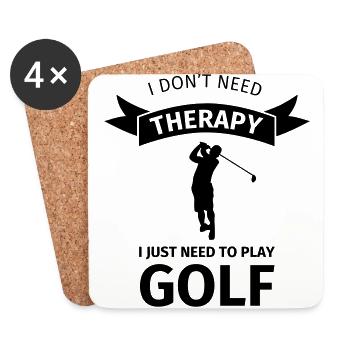 I don't need therapy I just need to play golf - Untersetzer (4er-Set) - Weiß - Vorne