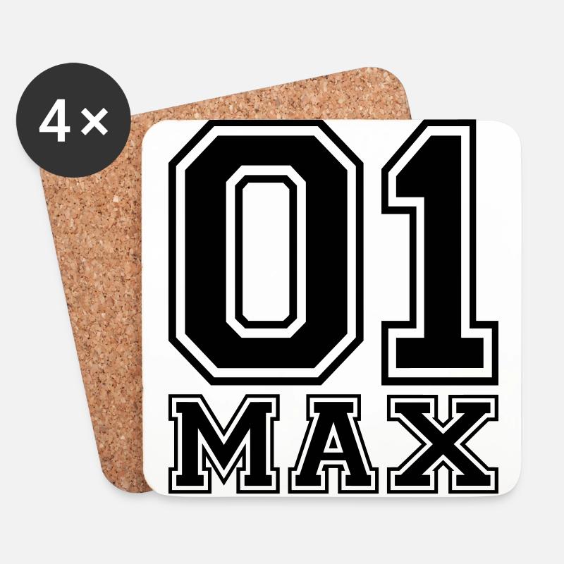 Max - Name - Coasters (set of 4) - white