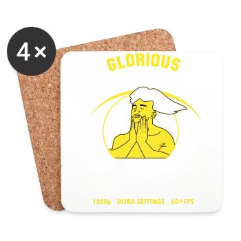 glorious pc gaming master race - Coasters (set of 4) - white - Front