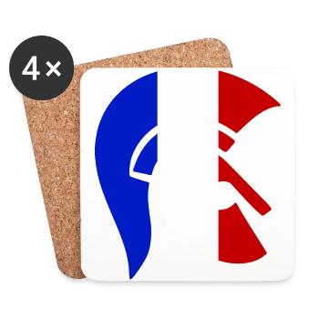 Guerrier Français - Dessous de verre (lot de 4) - blanc - Devant